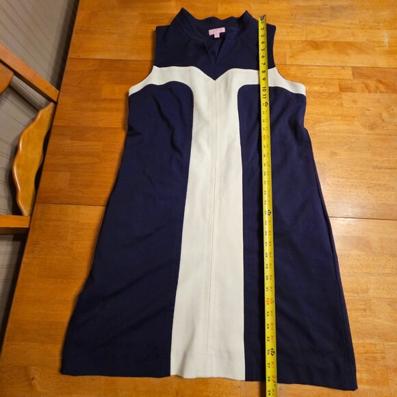 Lilly Pulitzer Beacon Ponte Knit Sheath Dress, Size 14, Blue and White - Picture 3 of 9